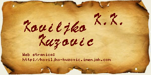 Koviljko Kuzović vizit kartica